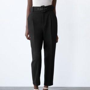 Zara high waist trousers with belt
